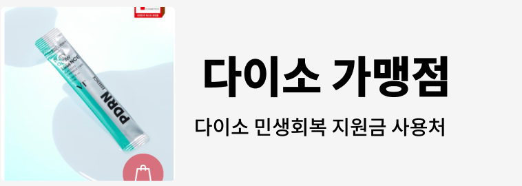 다이소 민생회복 지원금 사용처