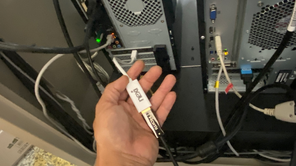 AOC 광 HDMI 입출력확인