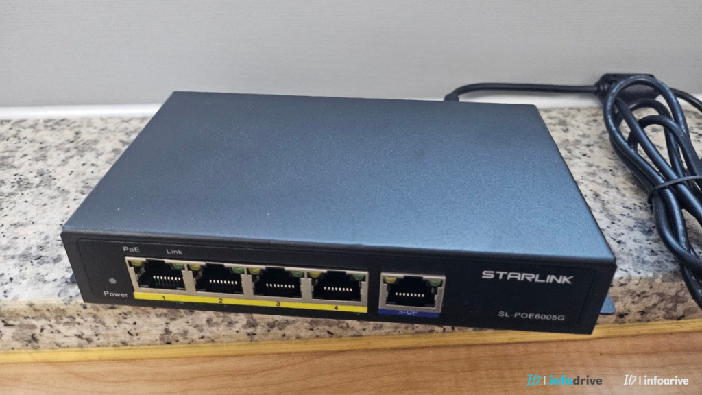 SL-POE6005G POE와 POE가 아닌 포트 확인하는 화면