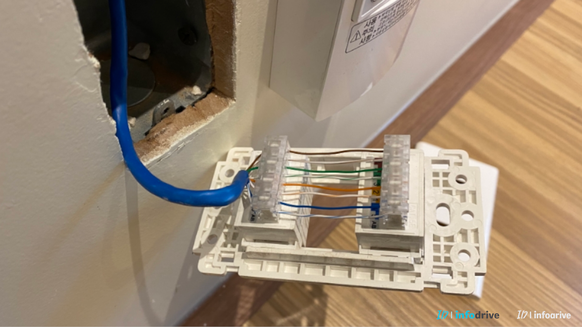 인터넷 콘센트 불량 결선