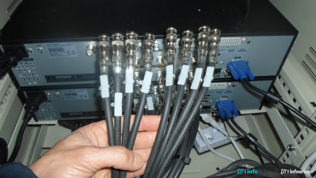 CCTV DVR 아날로그 카메라 동축 케이블 연결