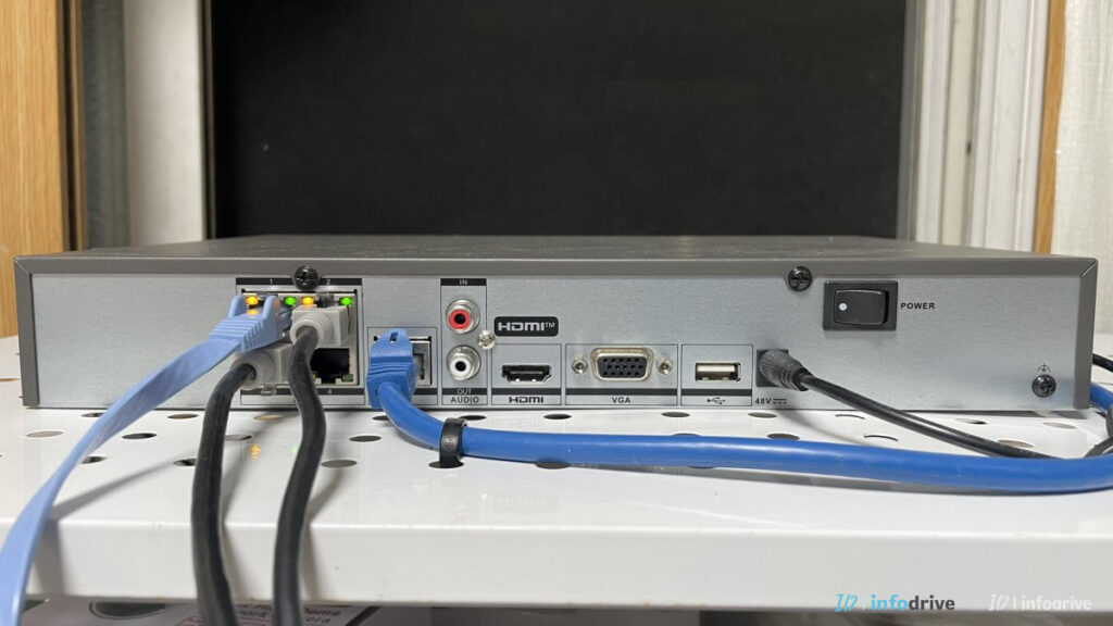 CCTV NVR IP 카메라 PoE 연결 방식