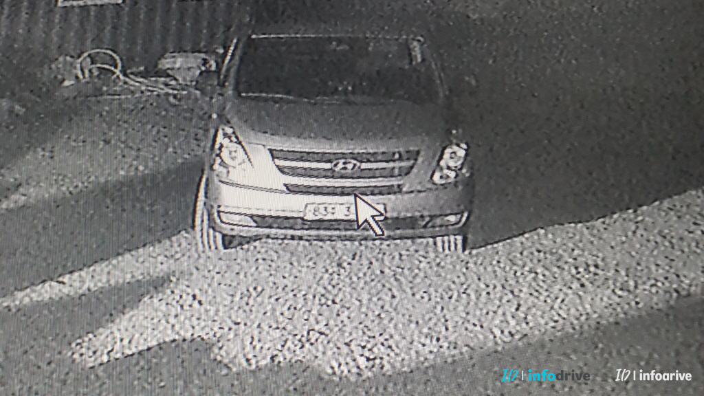 CCTV 적외선 투광기 사용 후 야간 번호판 식별 개선 화면