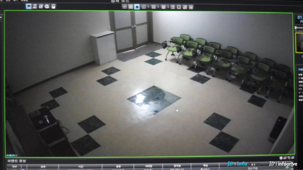 CCTV 야간 화면에서 불렛카메라와 돔카메라 관리 차이