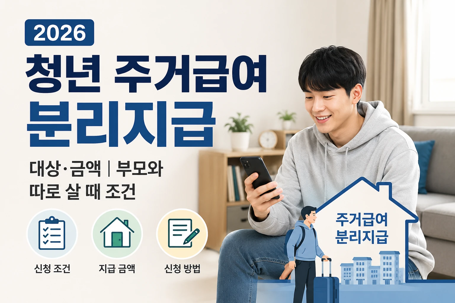 2026 청년 주거급여 분리지급 대상과 부모와 따로 사는 조건