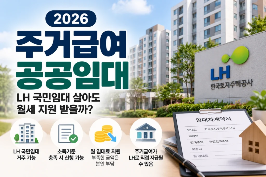 2026 주거급여 공공임대 LH 국민임대 월세 지원
